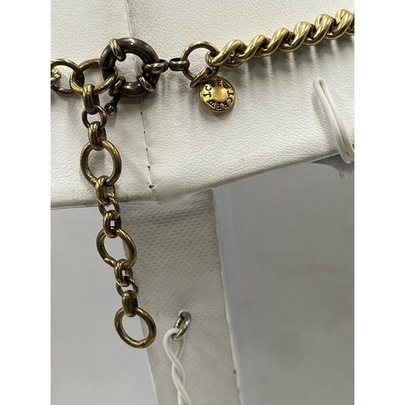 J. Crew Yellow Opalescent AB Gold Tone Glowing Square Rhinestone Necklace‎ - Picture 12 of 13